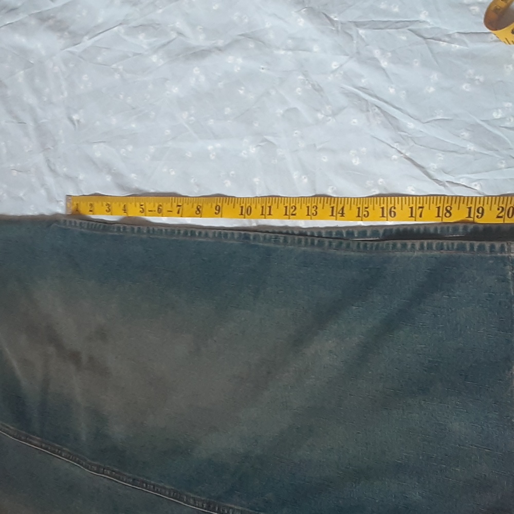 Canyon River Blues Denim Maxi Skirt Size S Blue Side Slit Casual Jean Skirt - Picture 9 of 12
